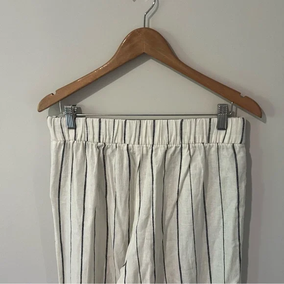 GAP WIDE LEG HIGH RISE LINEN BLEND PANTS - Picture 5 of 9